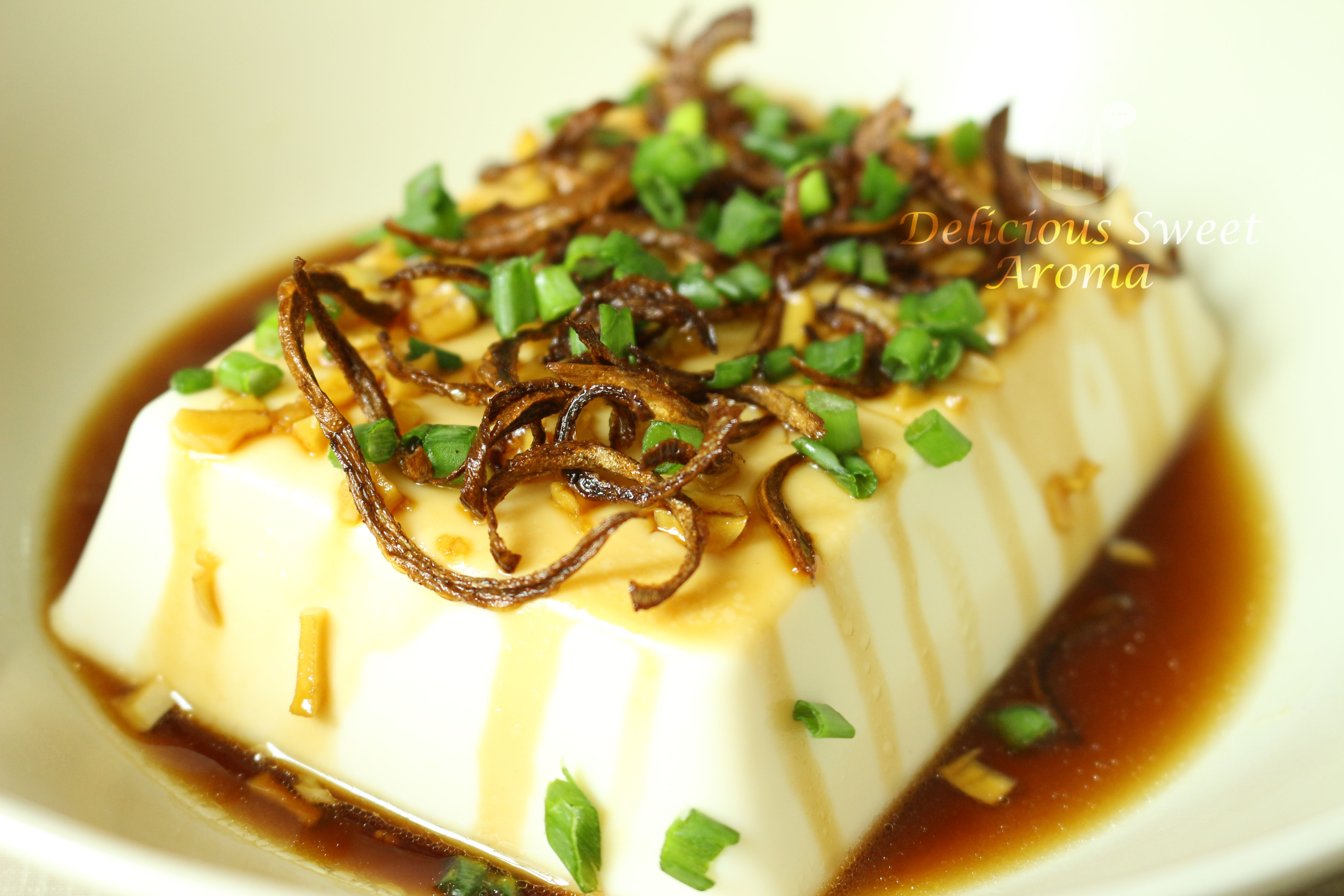 Silken Tofu with Garlic & Crispy Onion | Vegan 15-Minute Recipe | Delicious Sweet Aroma